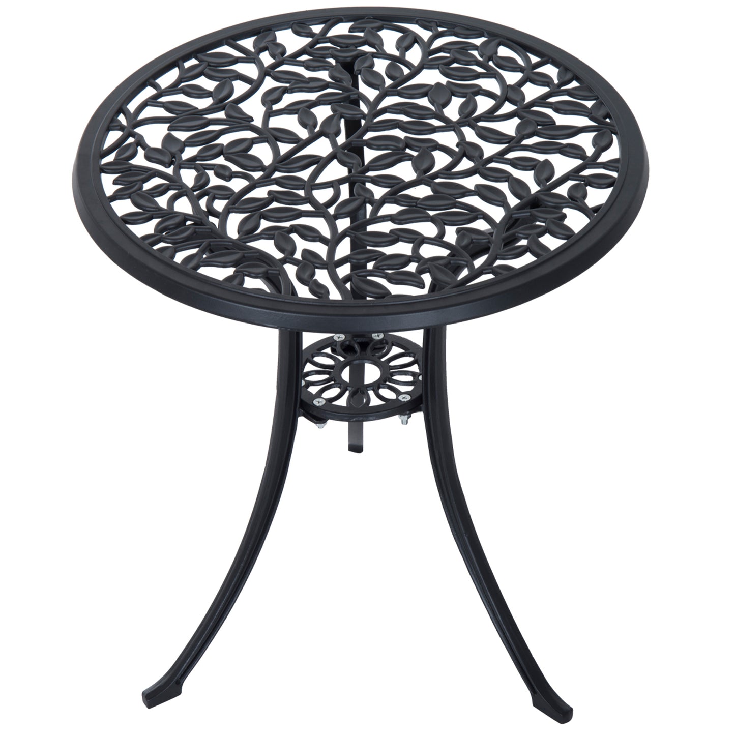3 Pcs Aluminium Bistro Set Garden Furniture Dining Table Chairs Antique Outdoor Seat Patio Seater Black