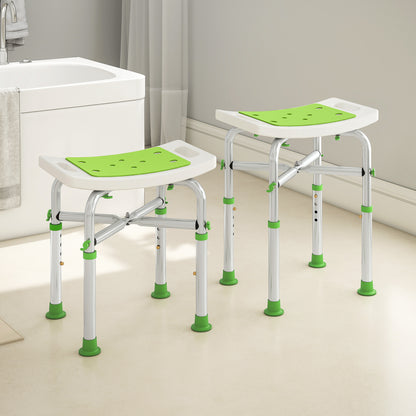 44-51.5cm Aluminium Frame Shower/Bath Stool - Green