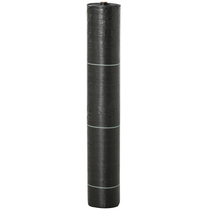 2m x 50m Weed Control Membrane, Heavy Duty Weed Control Barrier Fabric, 100gsm Ground Cover for Patios, Garden
