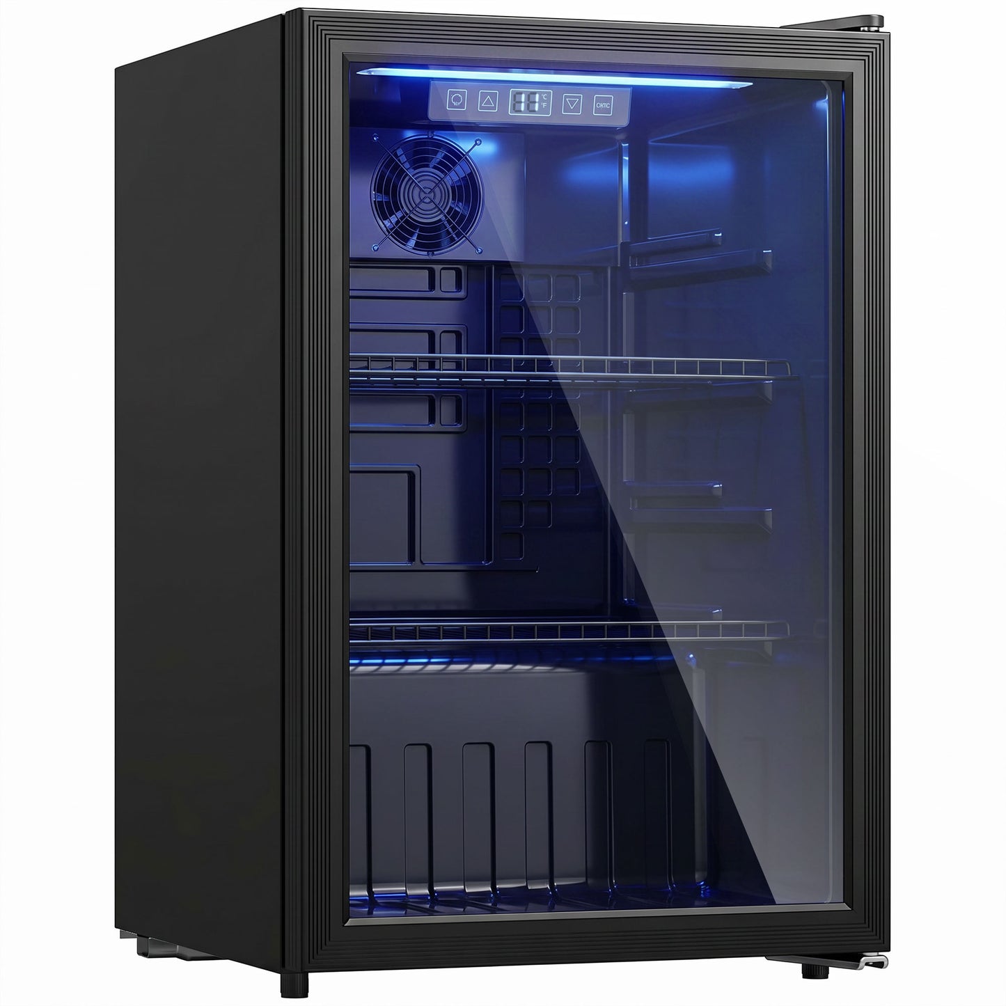 70L Drinks Fridge, 70 Can Under Counter Freestanding Beer Fridge with LED Light