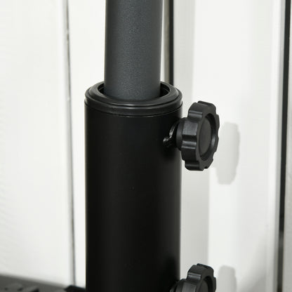 Water/Sand Fillable Half Parasol Umbrella Base - Black