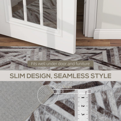 Modern Area Rug, Triangle Pattern Non-Slip Washable Rug, Chenille Floor Carpet for Living Room, Bedroom, Dining Room