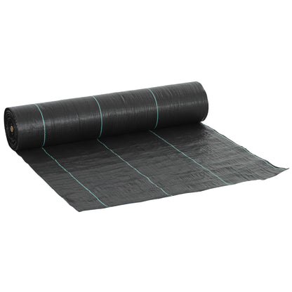 2m x 90m Weed Control Membrane, Heavy Duty Weed Control Barrier Fabric, 90gsm Ground Cover for Patios, Garden, Flower beds