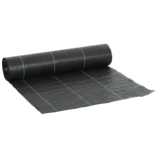 2m x 90m Weed Control Membrane, Heavy Duty Weed Control Barrier Fabric, 90gsm Ground Cover for Patios, Garden, Flower beds