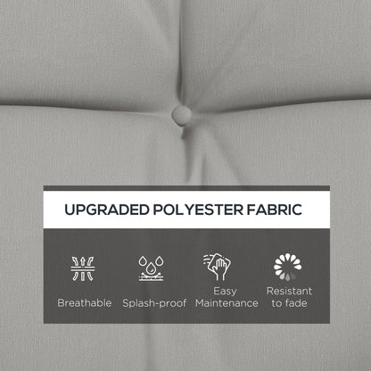 Back and Seat Cushion Replacement with 2 Pillows, Patio Chair Cushions Set with Ties, Light Grey