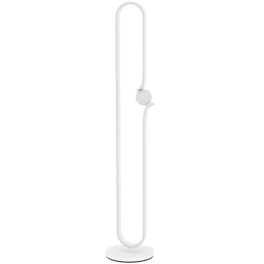 LED Floor Lamp, Dimmable Floor Standing Lamp with Glass Night Light, Foot Switch for Living Room, Bedroom, Office, White