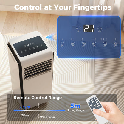 Portable Air Conditioner 7000 BTU, 4-in-1 Air Conditioning Unit with Cooling, Dehumidifier, Fan, Sleep Mode, White