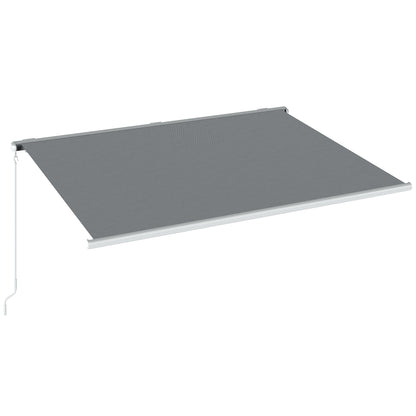 4x3m Full Cassette Electric/Manual Retractable Awning with LED Light and Remote Controller