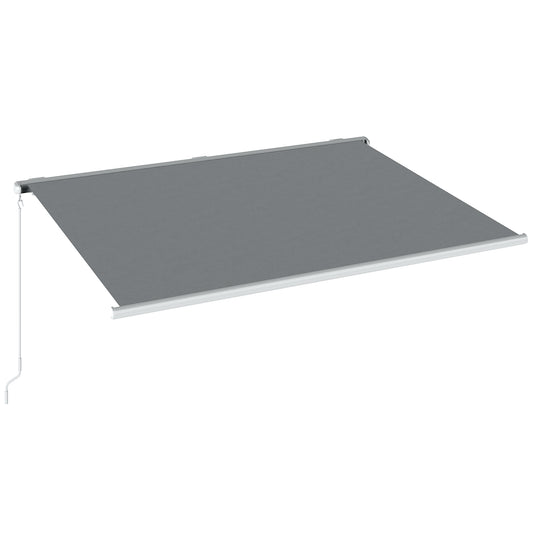 4x3m Full Cassette Electric/Manual Retractable Awning with LED Light and Remote Controller