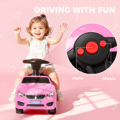 Ride on Car Baby Toddler Walker Foot to Floor Sliding Car Slider, Pink