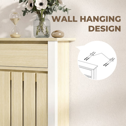 93 x 88.5cm Rustic-Look Radiator Cover - Oak