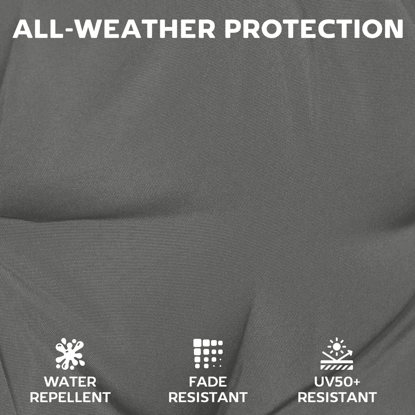 Set of 6 Outdoor Seat Cushions with Machine Washable Cover, Water Repellent Seat Cushions Dark Grey