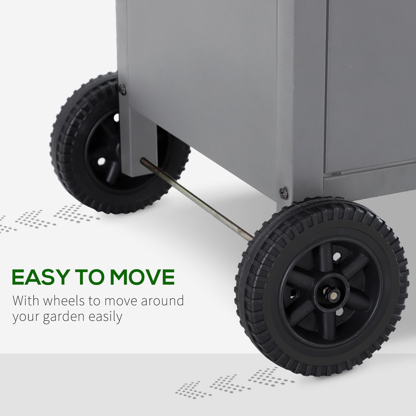 4+1 Burner Gas BBQ Grill, Outdoor Barbecue Trolley with Wheels, Warming Rack, Side Shelves, Cabinet, Thermometer for Garden