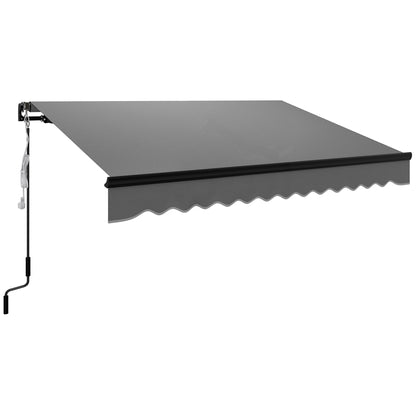3 x 2.5m Electric Awning with LED Light and Remote Controller, Aluminium Frame DIY Retractable Awning