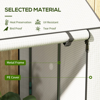 Mini Greenhouse with 4 Wire Shelves, Portable Tomato Greenhouse