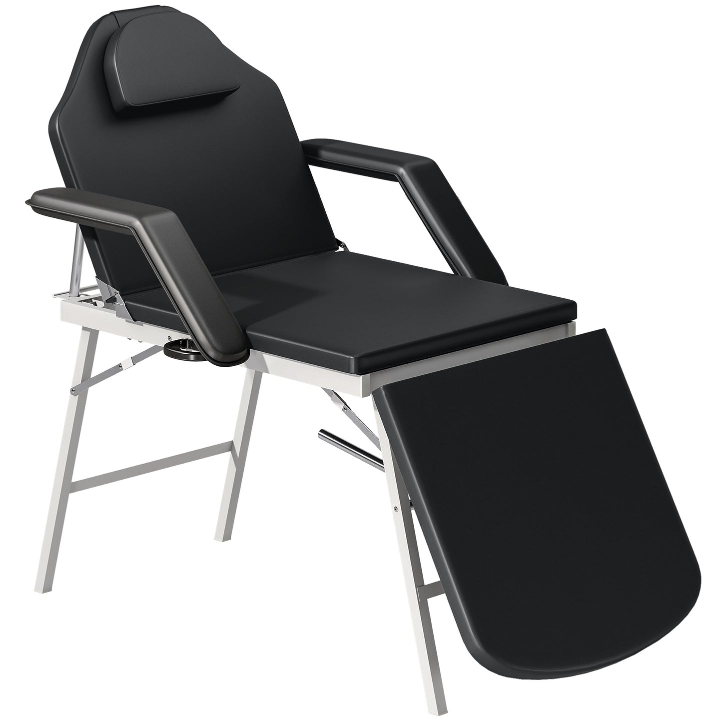 Portable Massage Table, 3 Section Adjustable Beauty Bed, Foldable Massage Bed with Face Hole, Recliner Chair