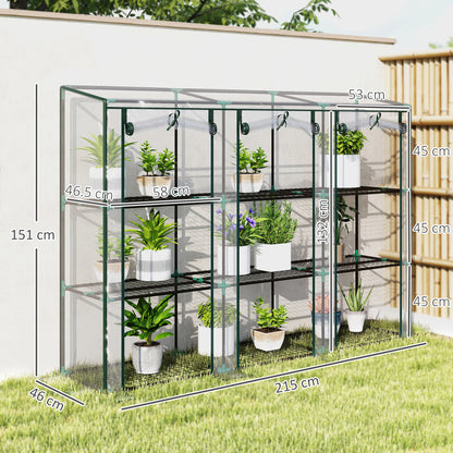 46 x 215cm Nine-Shelf Greenhouse