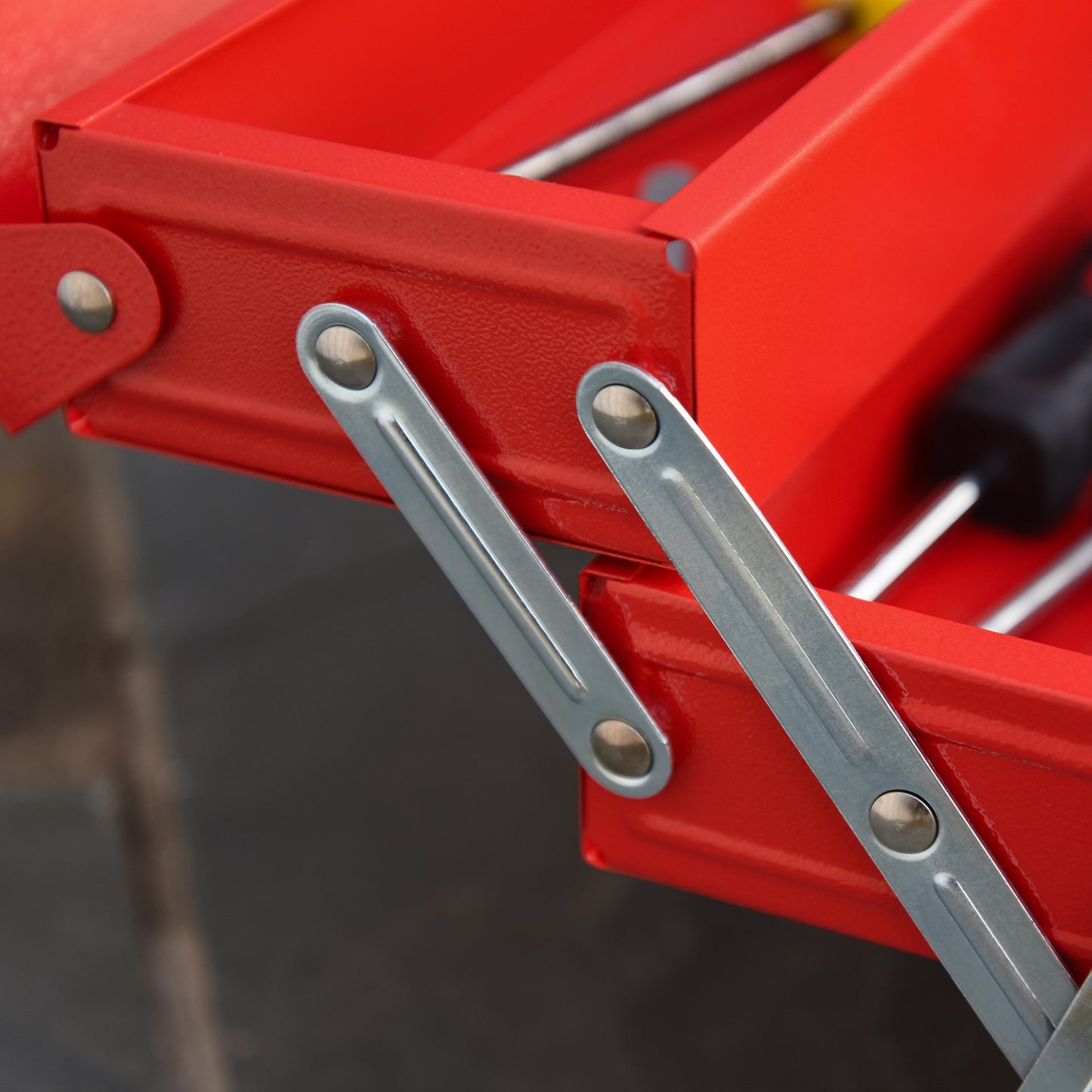 Metal Tool Box 3 Tier 5 Tray Professional Portable Storage Cabinet Workshop Cantilever Toolbox with Carry Handle