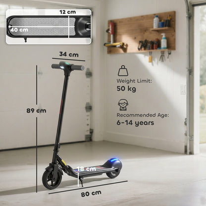 Electric Scooter for Kids, with LED Display, Green
