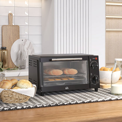 Mini Oven, 9L Countertop Electric Grill, Toaster Oven with Adjustable Temperature, Timer