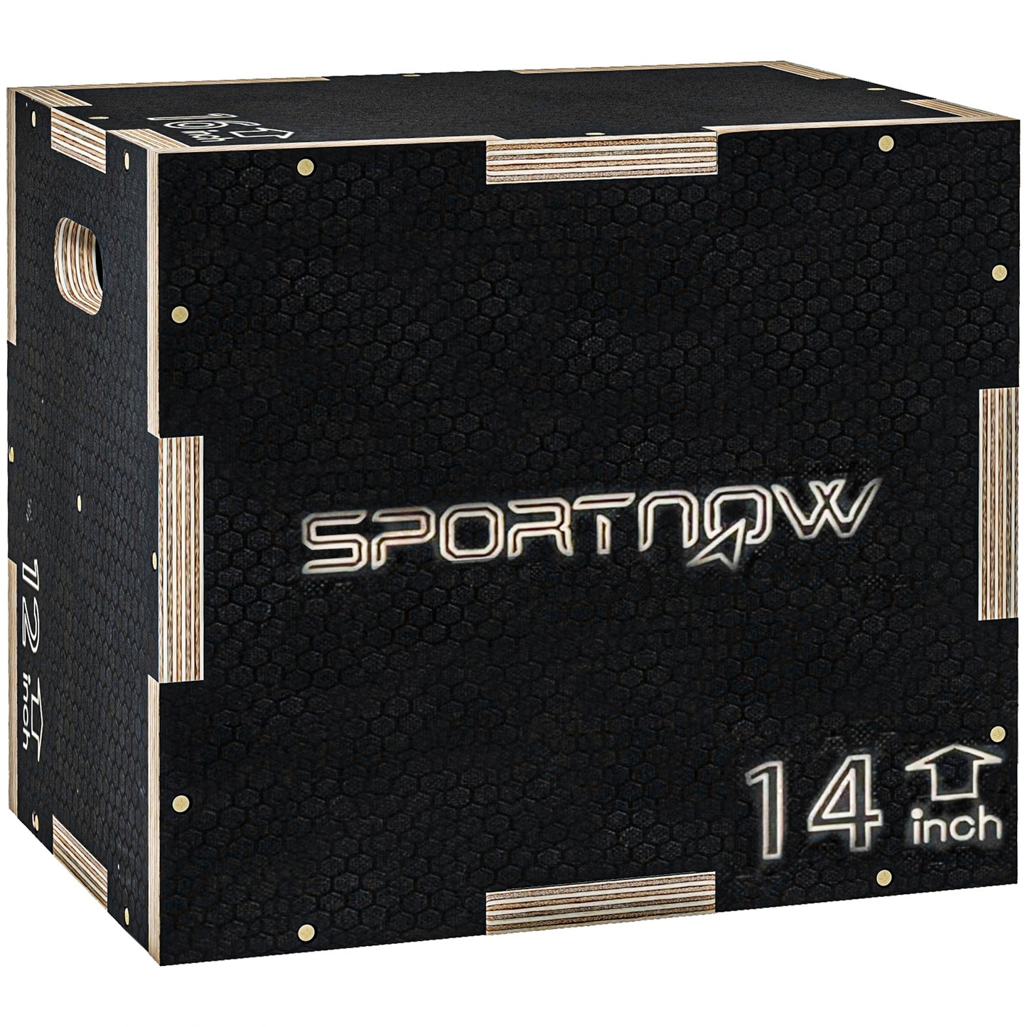 Multi-Faceted Jump Box, Wooden Step Up Box, for Home, Gym, Exercise, Black