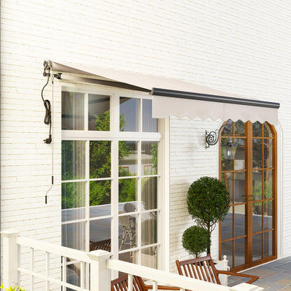 2.5 x 2m Electric Awning with Remote Controller, Aluminium Frame DIY Retractable Awning