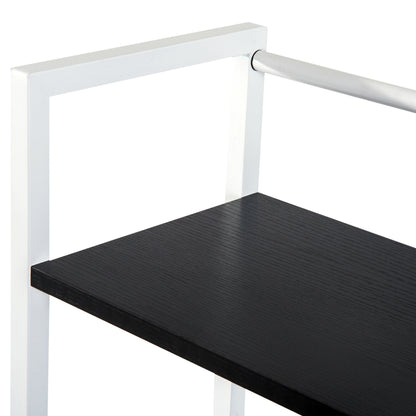 Computer Desk with Storage Shelves on Left or Right, Industrial Reversible Writing Desk for Home Office, Study