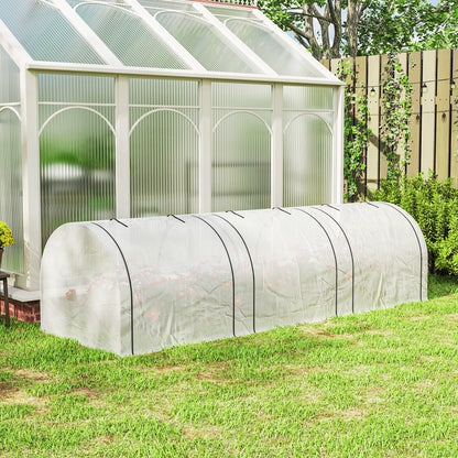 295 x 100 cm Low Tunnel Greenhouse - White