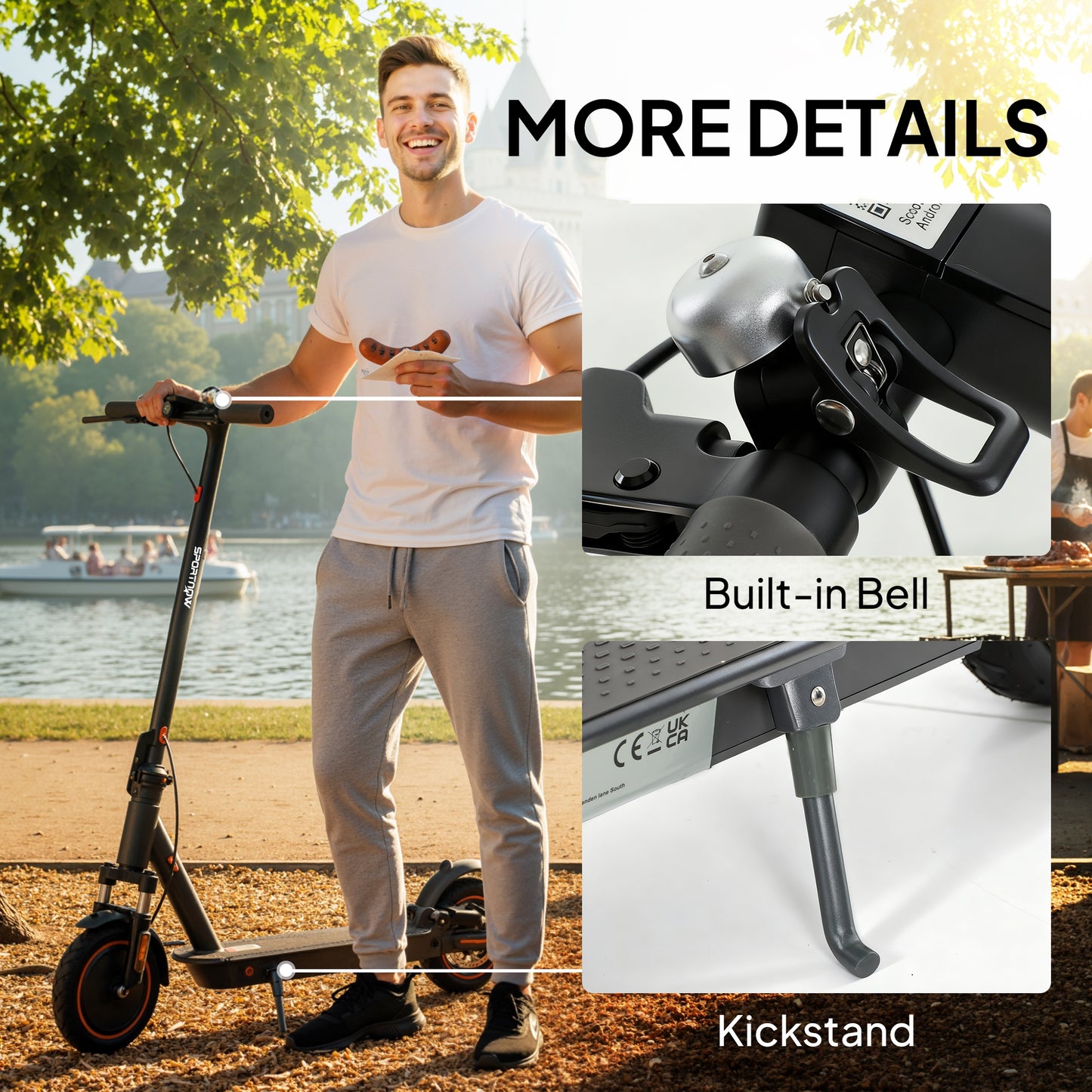 Foldable Electric Scooter with 350W Motor, Up to 25km/h