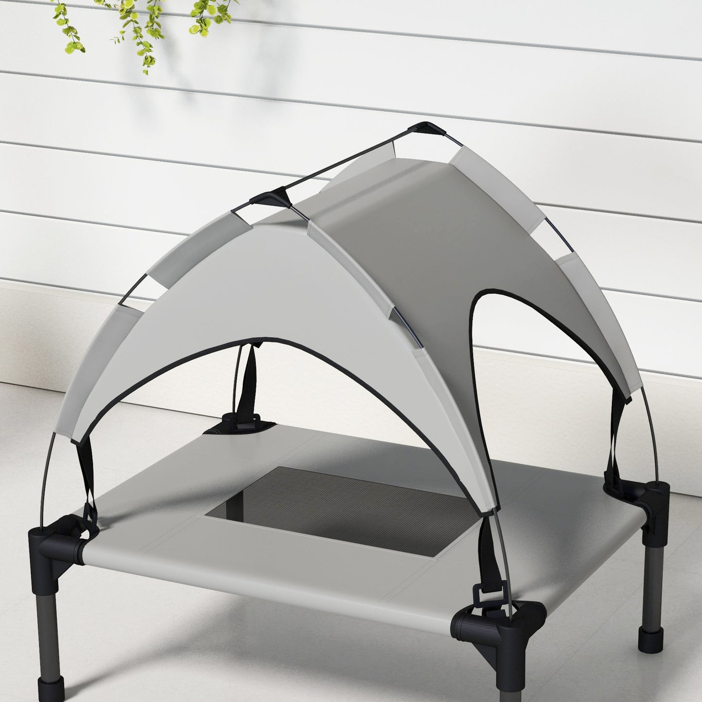 Cooling Raised Pet Bed w/ Washable Breathable Mesh, for Mini Small Dogs, 61 x 46 x 63cm - Light Grey