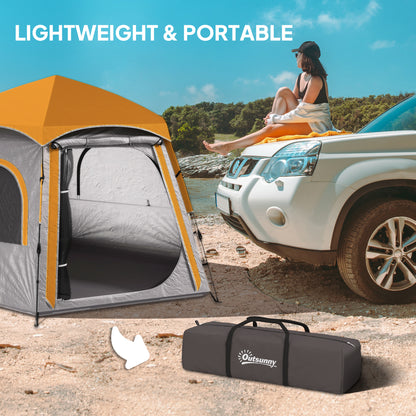 Instant Pop Up Camping Tent, 2/3/4 Person Easy Setup Dome Family Tent with Vestibule, Rainfly, 4 Mesh Windows & 2 Doors