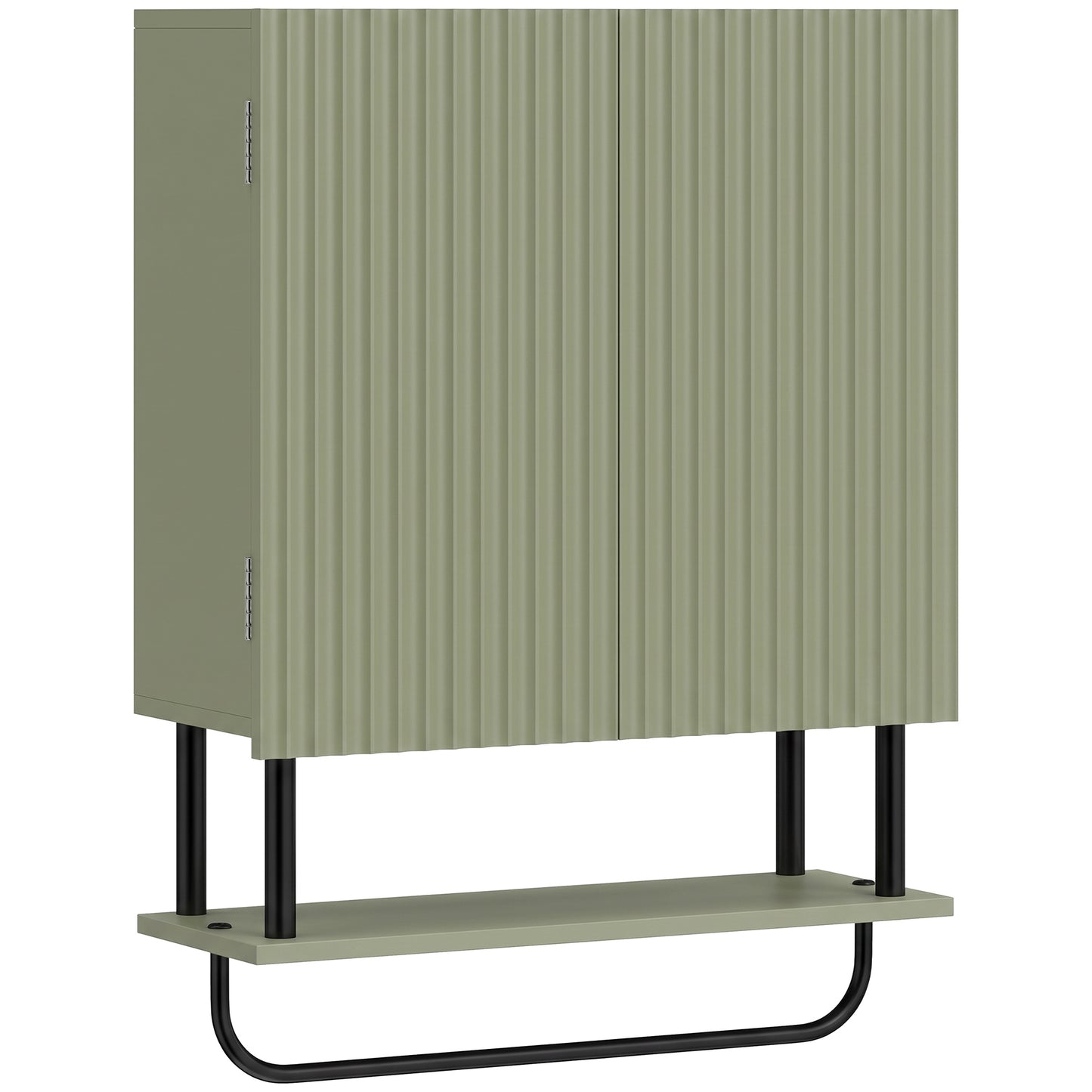 Bathroom Wall Cabinet Modern Space Saver Wall Mounted Cabinet Doors Storage Green