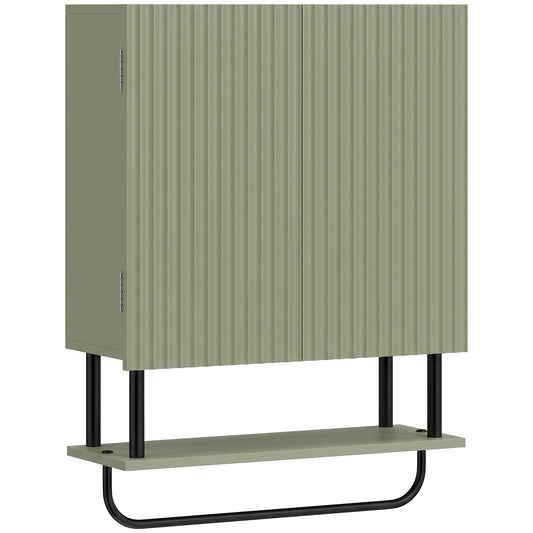 Bathroom Wall Cabinet Modern Space Saver Wall Mounted Cabinet Doors Storage Green