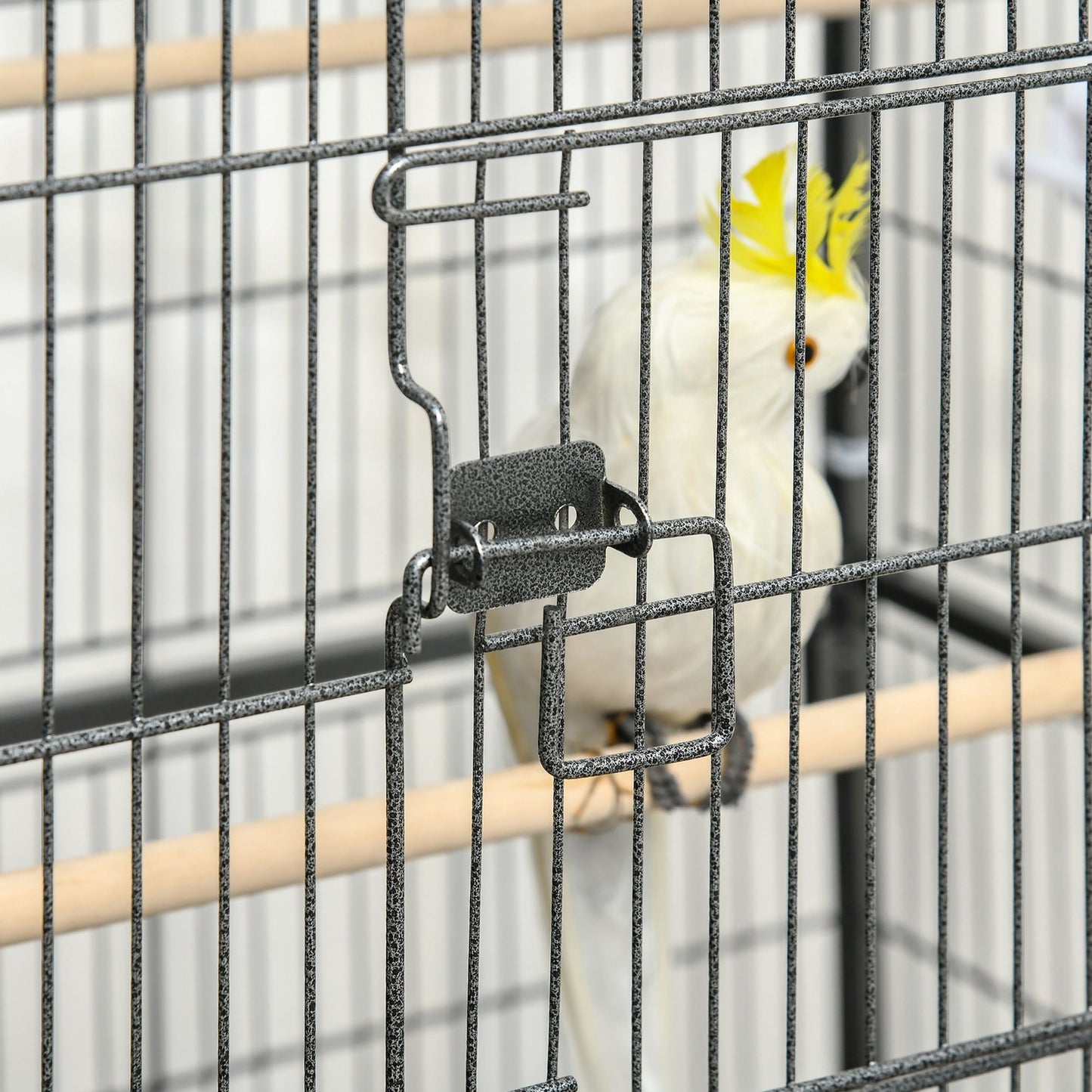 Large Bird Cage Budgie Cage for Finch Canaries Parakeet with Rolling Stand, Slide-out Tray, Storage Shelf, Food Containers