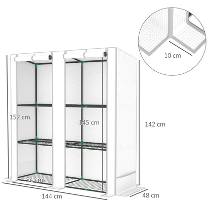 Three-Tier Mini Greenhouse - White