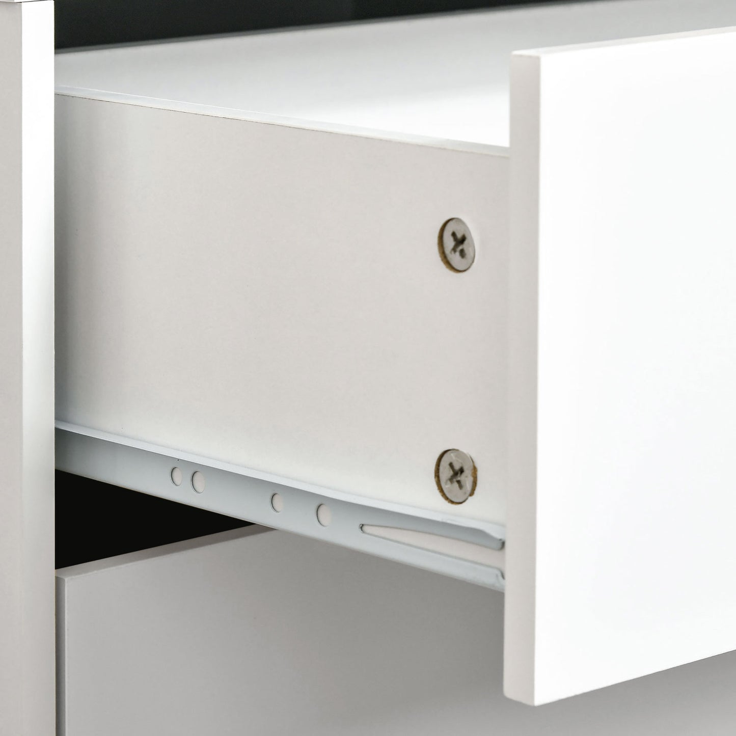 Bedside Table, Bedside Cabinet with 2 Drawers, Side End Table with Pine Wood Legs for Bedroom Living Room, White