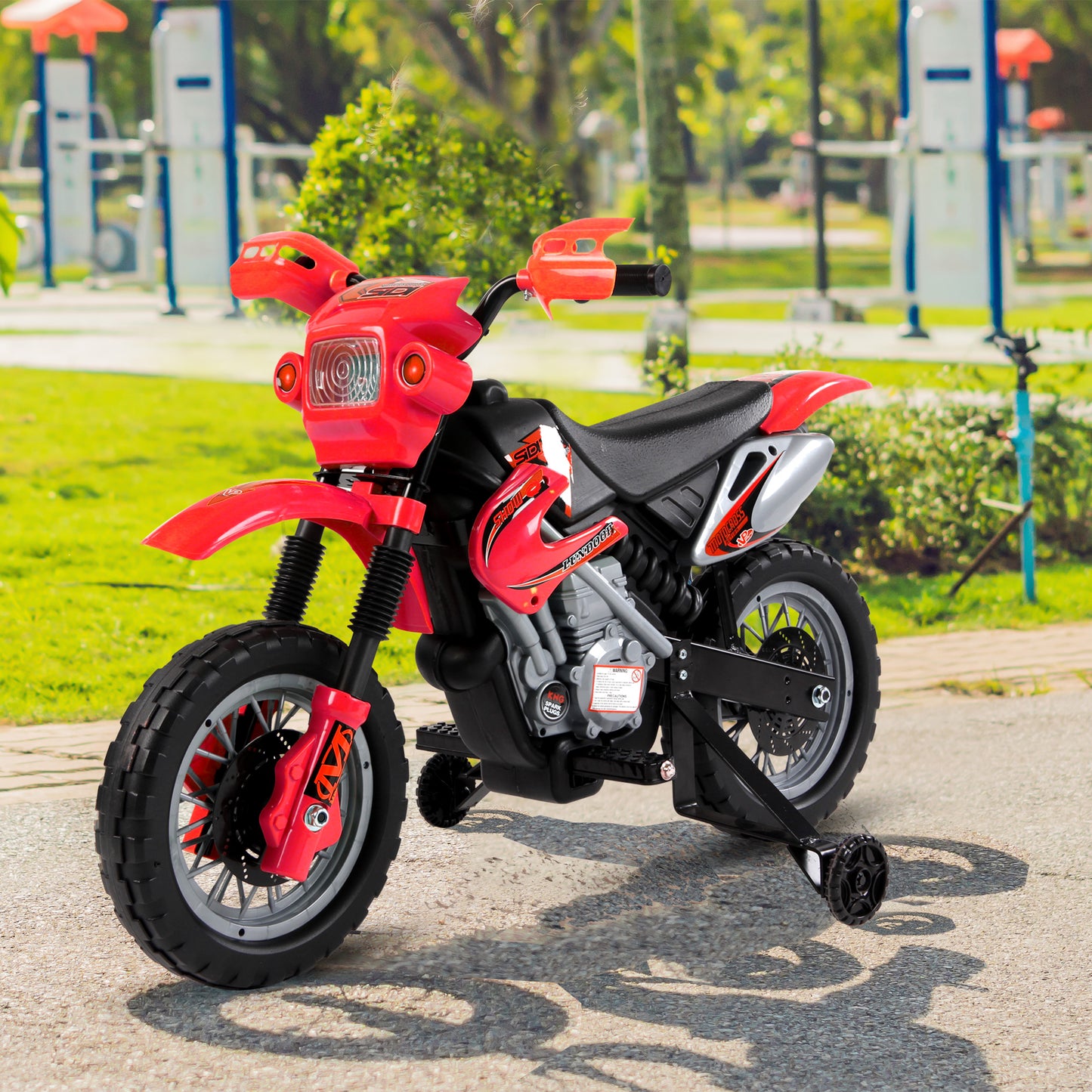 6V Kids Child Electric Motorbike Ride on Motorcycle Scooter Children Toy Gift for 3-6 Years (Red)