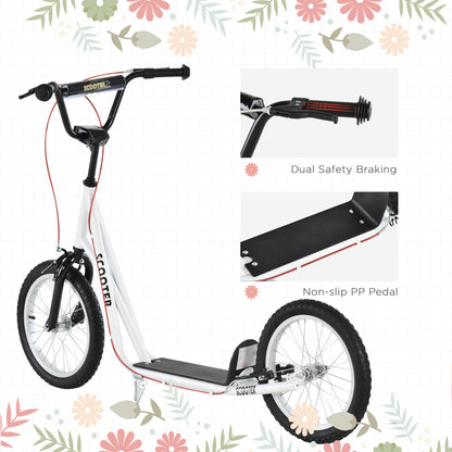 Kick Scooters for Kids with Adjustable Height, Anti-Slip Deck, Dual Brakes, Rubber Tyres