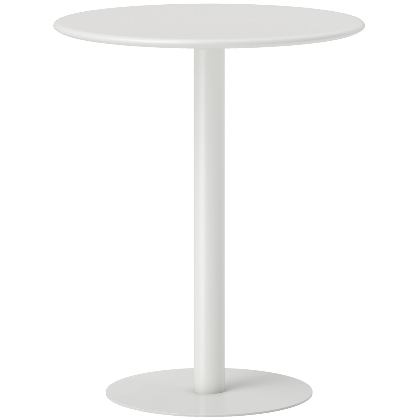 Dining Table, Round Kitchen Table with Steel Base for Living Room, Dining Room, 60 x 60 x 72cm, White