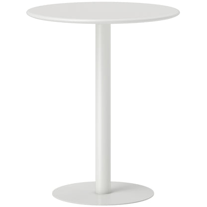 Dining Table, Round Kitchen Table with Steel Base for Living Room, Dining Room, 60 x 60 x 72cm, White