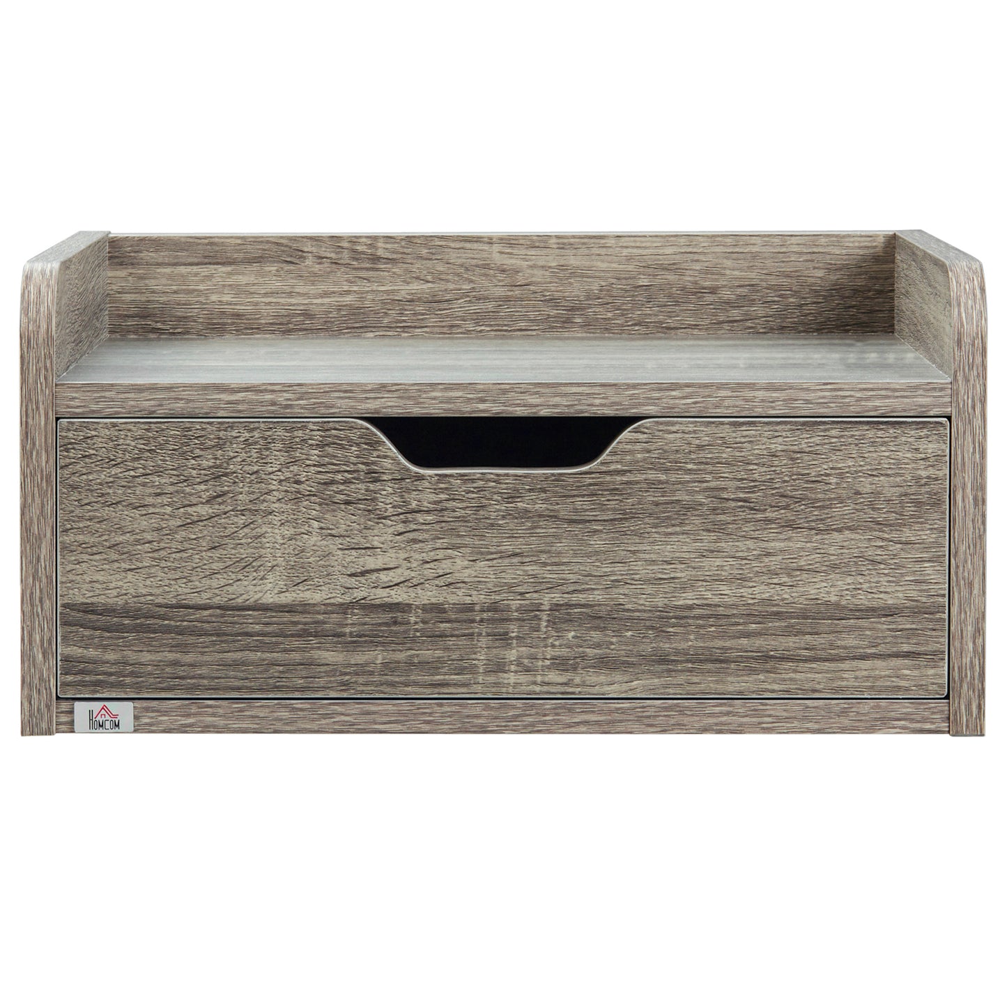Floating Nightstands Set of 2, Wall Mounted Bedside Table with Drawer for Bedroom, Grey