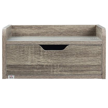Floating Nightstands Set of 2, Wall Mounted Bedside Table with Drawer for Bedroom, Grey