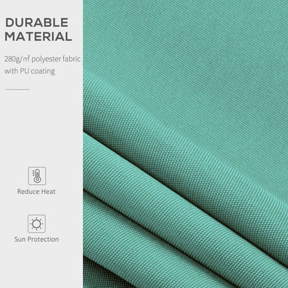 3 x 2.5m Manual Retractable Awning for Patio 45-75° Sun Canopy with Waterproof Fabric - Greyish Green