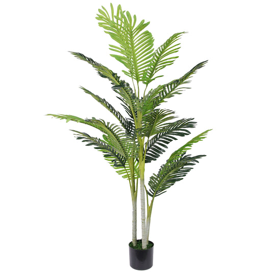 2 Ball Topiary Tree in Pot for Home Decor, Artificial Plant for Home Office, Living Room Decor, Dark Green