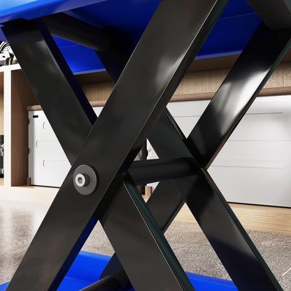 500KG Motorcycle Lift Scissor Jack, Height Adjustable Motorbike Stand with Anti-Slip Wide Deck