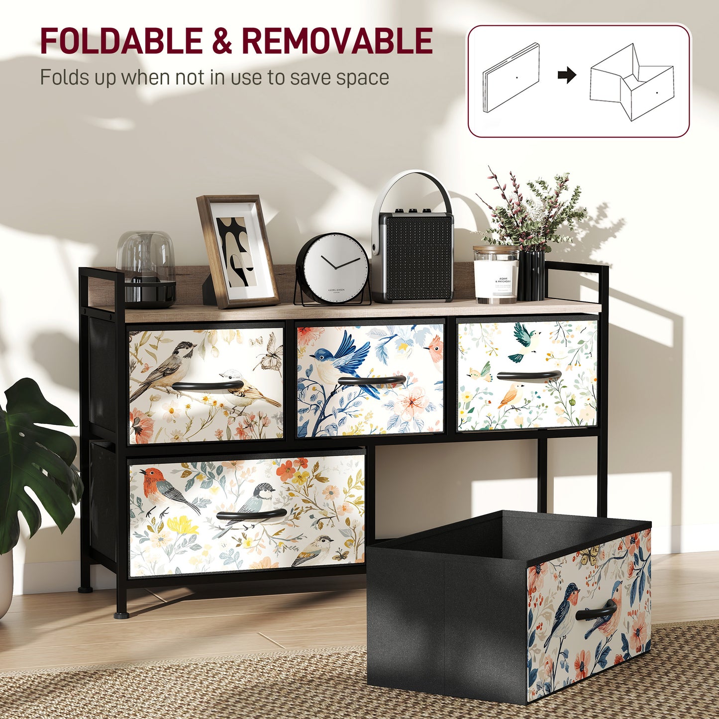 5-Drawer Chest of Drawers - White