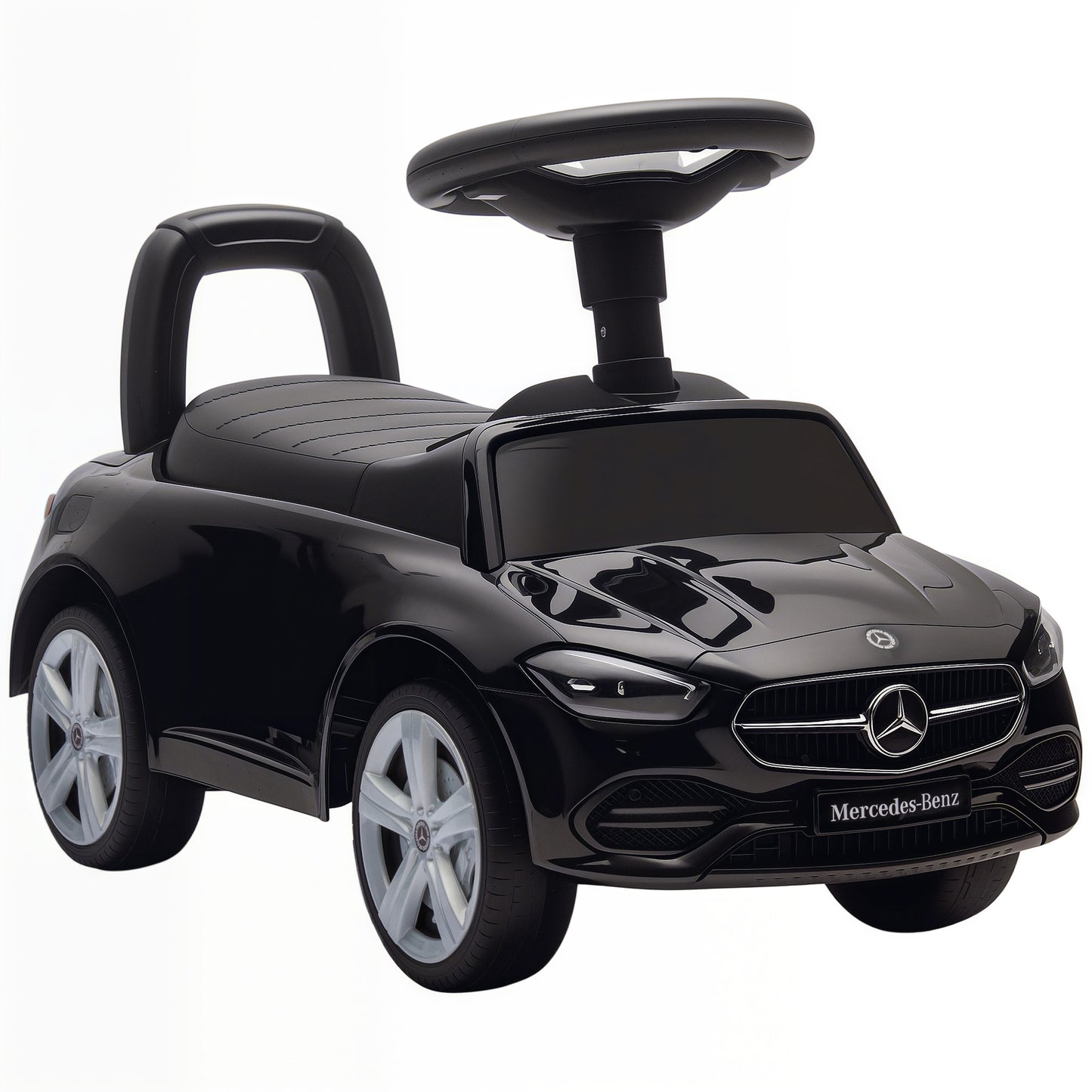 Official Mercedes-Benz Ride On Car, Foot to Floor Sliding Walker with Horn, Engine Sounds and Under-Seat Storage, Black