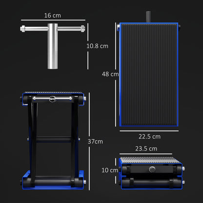 500KG Motorcycle Lift Scissor Jack, Height Adjustable Motorbike Stand with Anti-Slip Wide Deck
