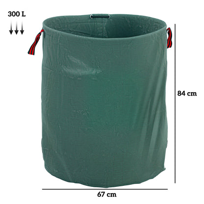 Garden Waste Bags, 300L x 3 Heavy Duty Garden Bags, Foldable and Reusable Waste Sacks with Handles for Loading Leaf, Trash