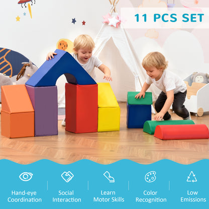 11-Piece Kids Soft Play Set, Foam Block, Toys for Climbing, Crawling, Multicoloured